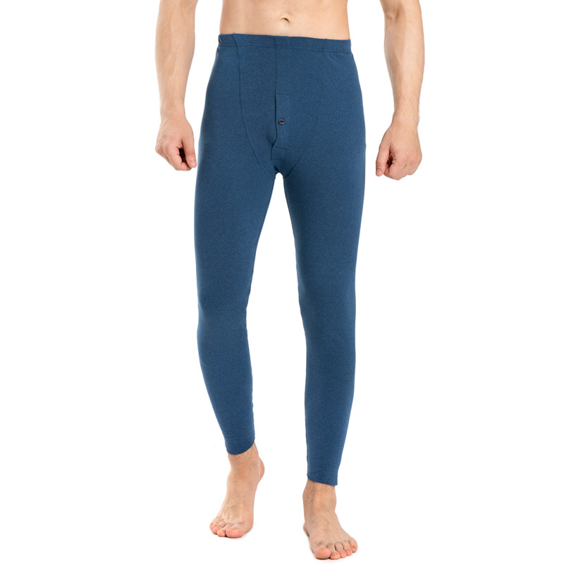 Autumn and Winter New Cationic Kneecap Warm Leggings Men&#039;s High Elastic Anti-Pilling Dralon Long Johns Men plus-Sized