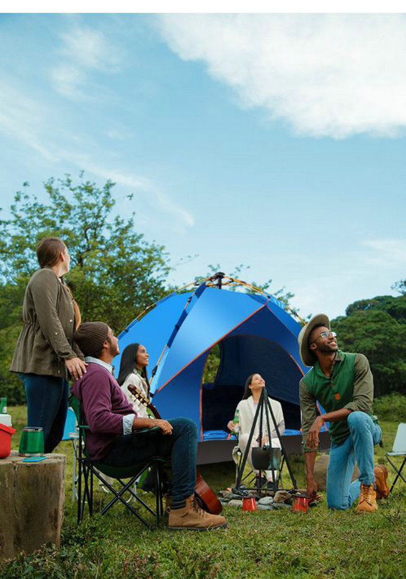Automatic Outdoor Tent Quickly Open 3-4 Person Double Camping Tent Outdoor Beach Camping Tent Factory Sales