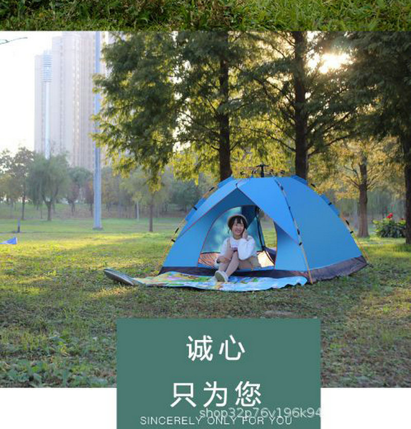 Automatic Outdoor Tent Quickly Open 3-4 Person Double Camping Tent Outdoor Beach Camping Tent Factory Sales