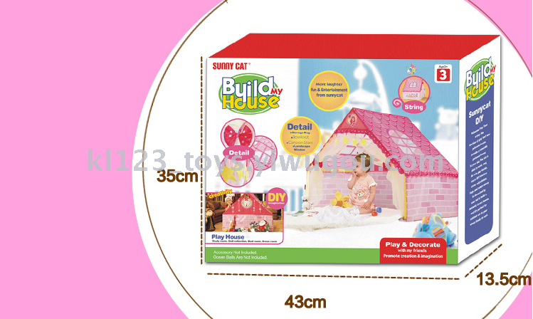 Children tent Princess Game House Baby Ocean Ball pool plastic House Super Big toy House