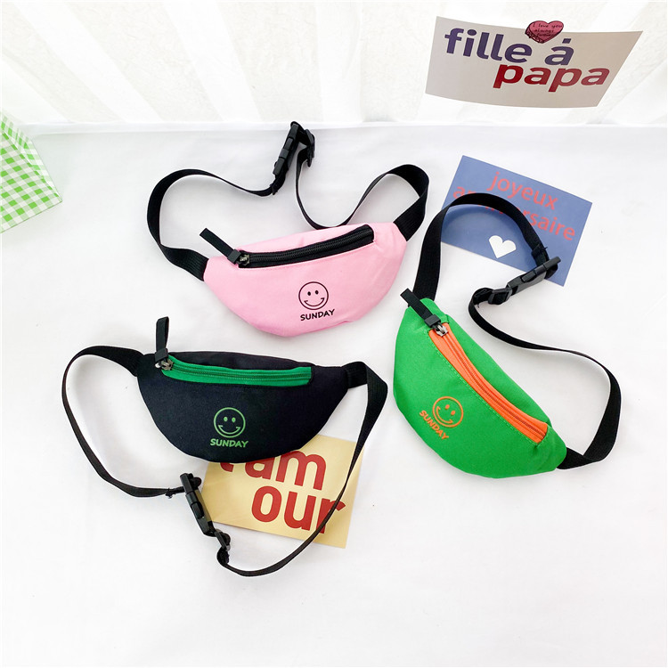 Customized 2021 Summer New Children's Bags Oxford Cloth Smiley Face Cute Slanted Chest Bag Fashion Baby Waist Bag for Boys and Girls Customized 2021 Summer New Children's Bags Oxford Cloth Smiley Face Cute Slanted Chest Bag Fashion Baby Waist Bag for Boys and Girls