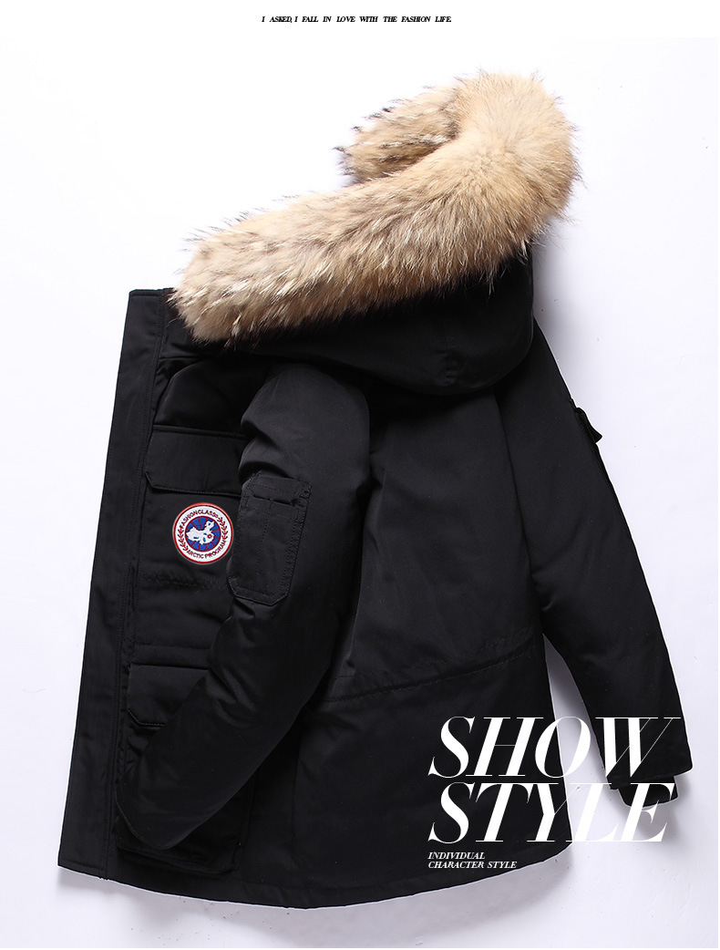 Winter Feather Men's down Jacket Short Canadian down Jacket Outdoor Work Clothes Thick Warm Men's Winter Jacket Winter Feather Men's down Jacket Short Canadian down Jacket Outdoor Work Clothes Thick Warm Men's Winter Jacket