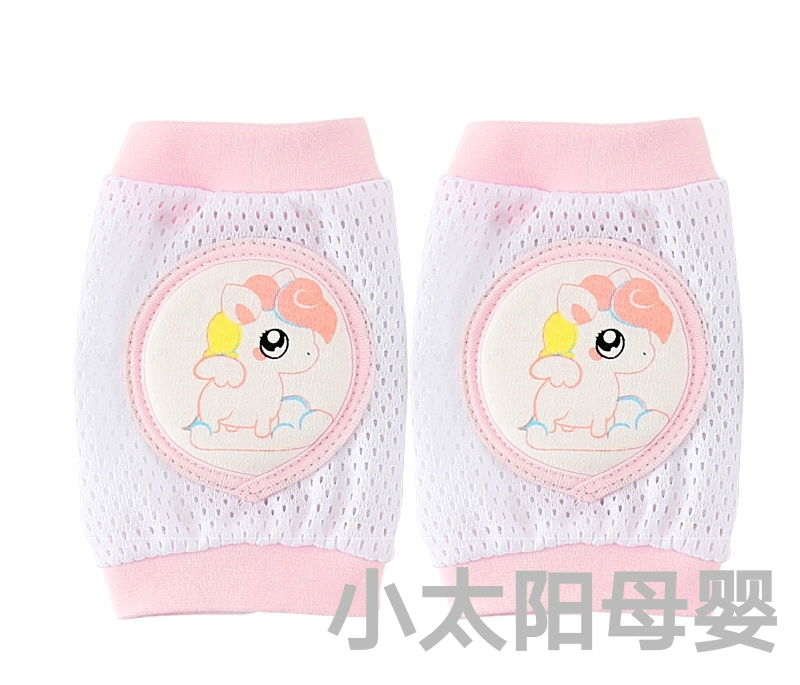 Baby&#039;s Kneecap Pure Toddler Crawling Cotton Summer Thin Mesh Doll Cute Cartoon Baby Walking Newborn Elbow Pad