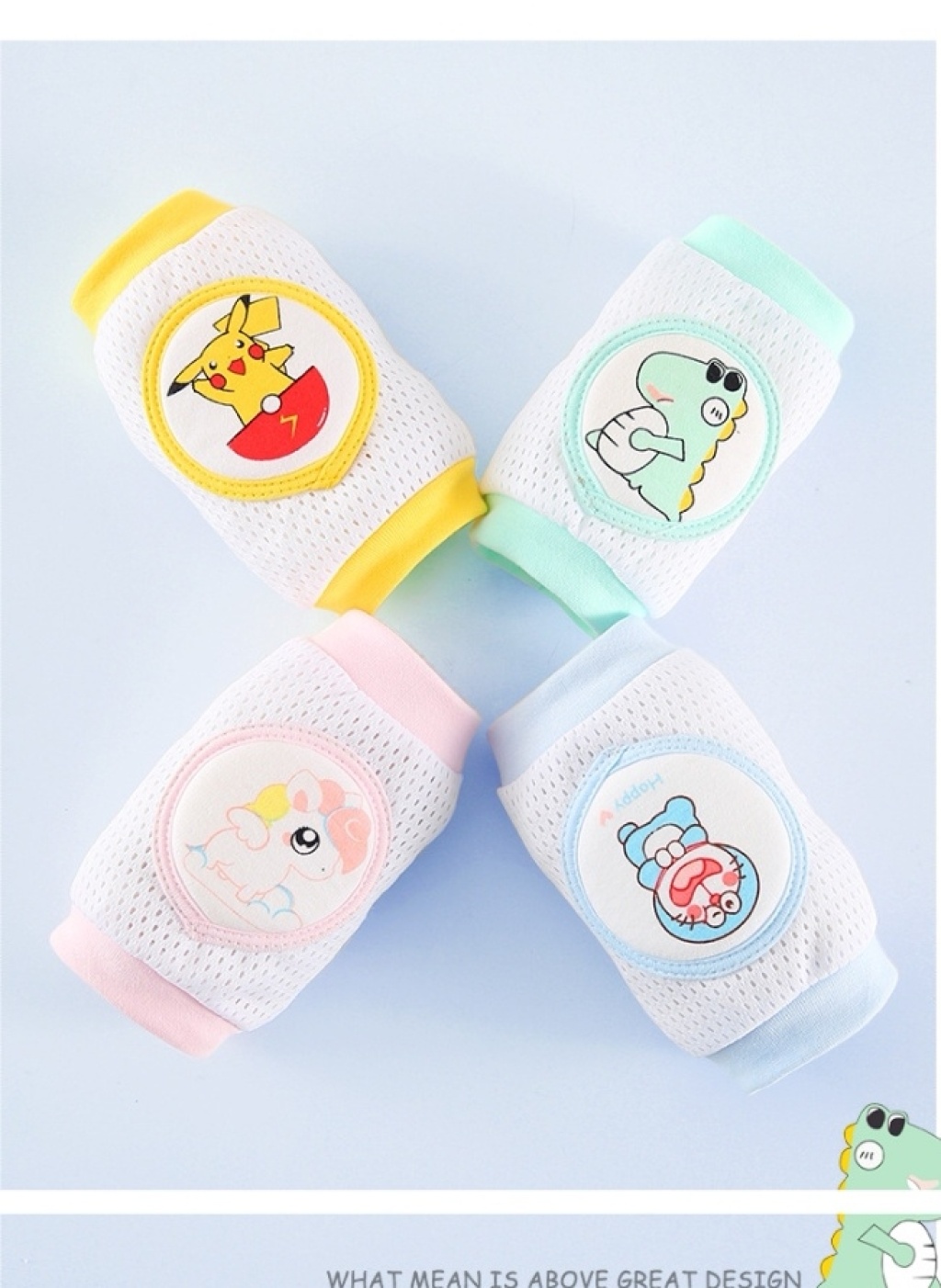Baby's Kneecap Pure Toddler Crawling Cotton Summer Thin Mesh Doll Cute Cartoon Baby Walking Newborn Elbow Pad