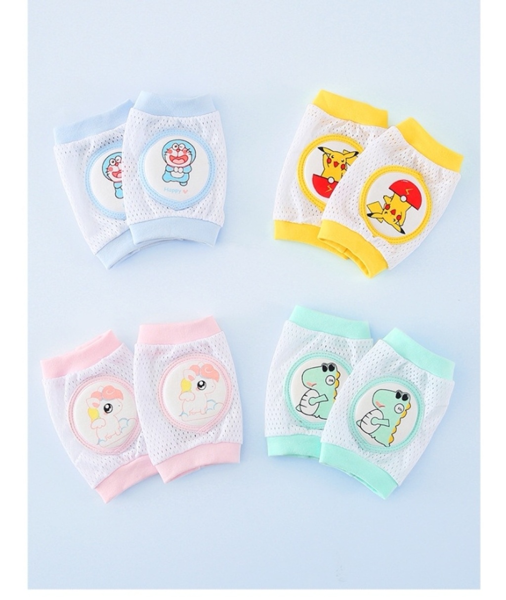 Baby's Kneecap Pure Toddler Crawling Cotton Summer Thin Mesh Doll Cute Cartoon Baby Walking Newborn Elbow Pad