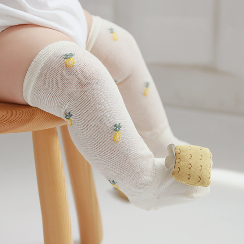 20-Year Summer Mesh Thin Cotton Anti-Mosquito Baby Stockings Fruit Doll Baby Socks Children over the Knee Kneecap