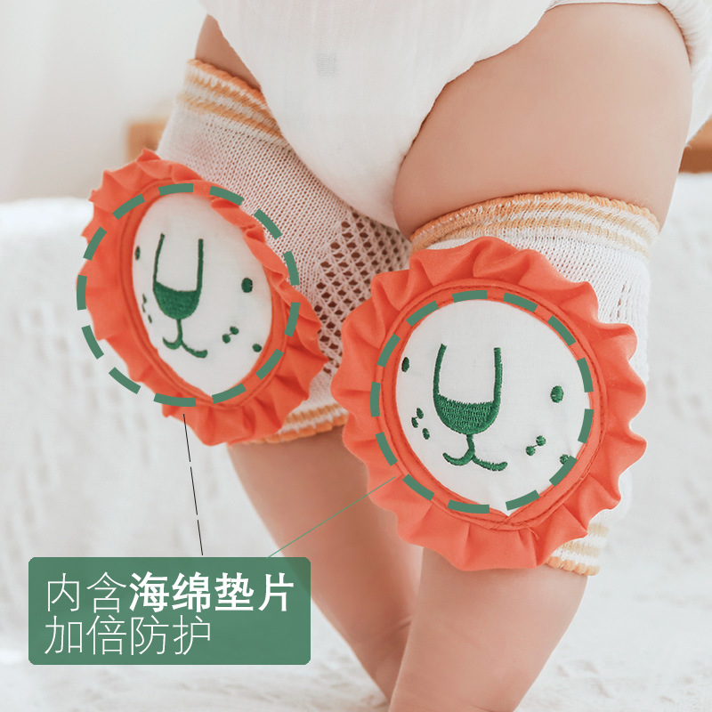 2021 Spring and Summer New Mesh Cartoon Children&#039;s Knee Pad Newborn Baby Crawling Kneecap Toddler Protective Gear Hair Generation