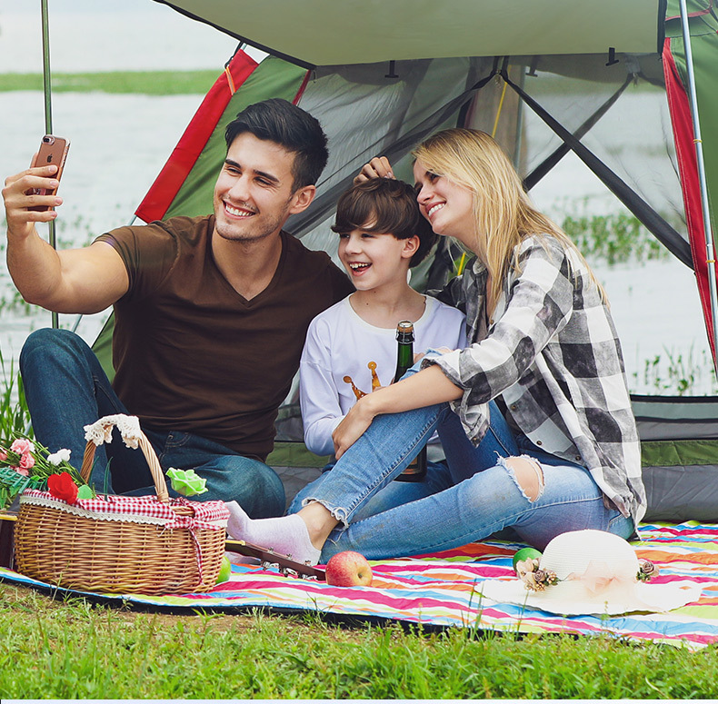 Multi-Person Tent Outdoor 3-4 People Automatic Tent Camping Outdoor Supplies Thickened Rain-Proof Camping Tent for 5-8 People