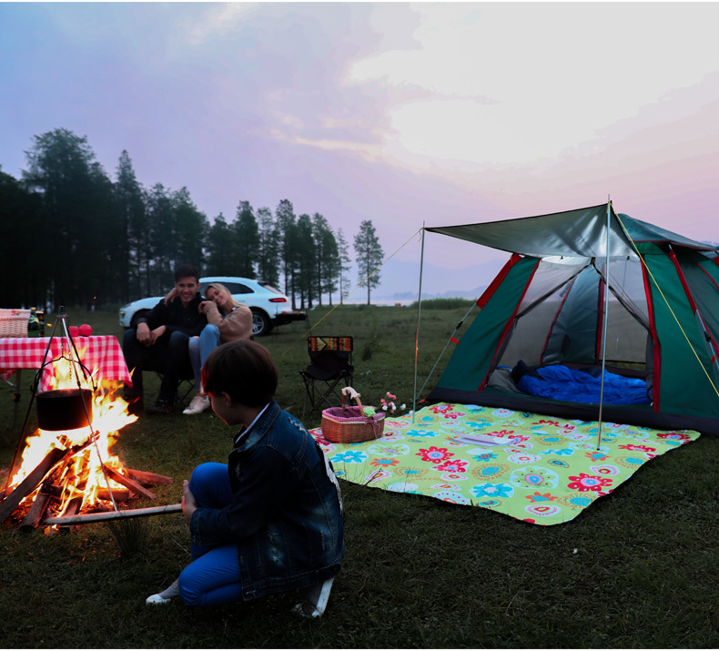 Multi-Person Tent Outdoor 3-4 People Automatic Tent Camping Outdoor Supplies Thickened Rain-Proof Camping Tent for 5-8 People