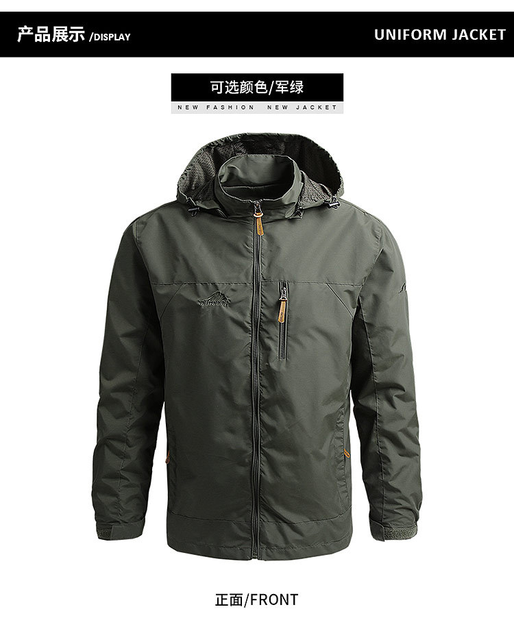 Cross-Border Spring and Autumn Coat Men's Fashion Foreign Trade Mountaineering Shell Jacket Windcheater Outdoor Sports Jacket Men's Clothing