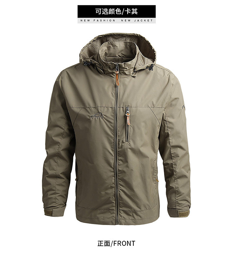 Cross-Border Spring and Autumn Coat Men's Fashion Foreign Trade Mountaineering Shell Jacket Windcheater Outdoor Sports Jacket Men's Clothing