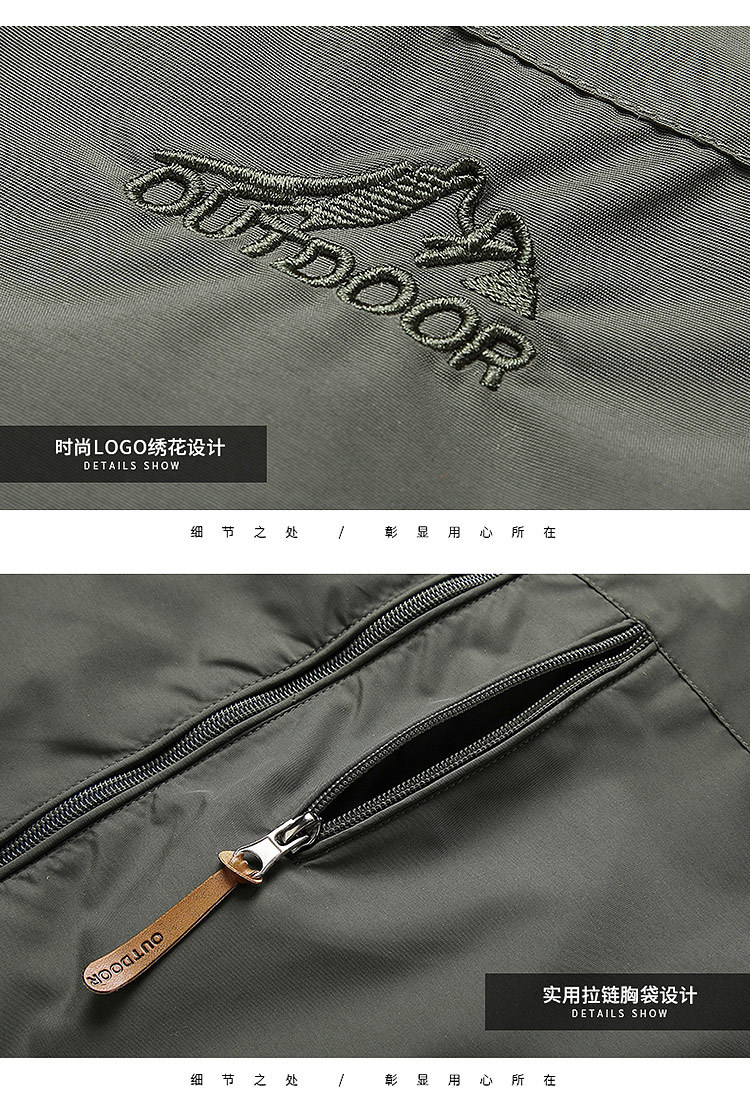 Cross-Border Spring and Autumn Coat Men's Fashion Foreign Trade Mountaineering Shell Jacket Windcheater Outdoor Sports Jacket Men's Clothing