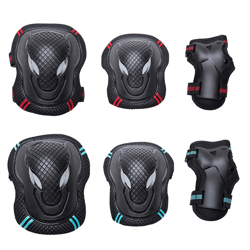 Roller Skating Protective Gear Kneecap Wrist Set Adult Roller Skating the Skating Shoes Cow Head Wolf Face Protector Corn Balance Car