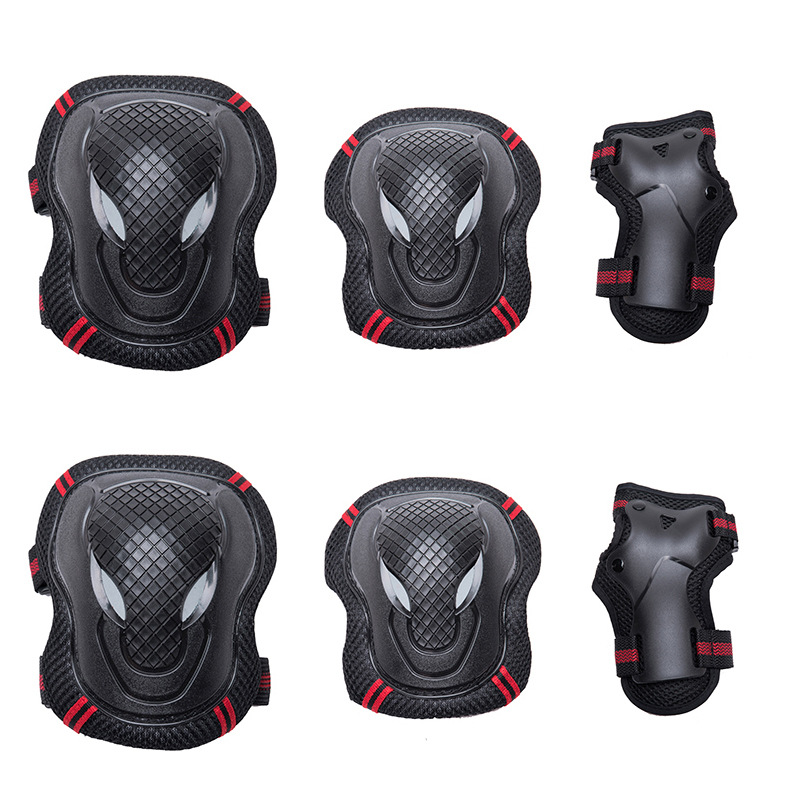 Roller Skating Protective Gear Kneecap Wrist Set Adult Roller Skating the Skating Shoes Cow Head Wolf Face Protector Corn Balance Car