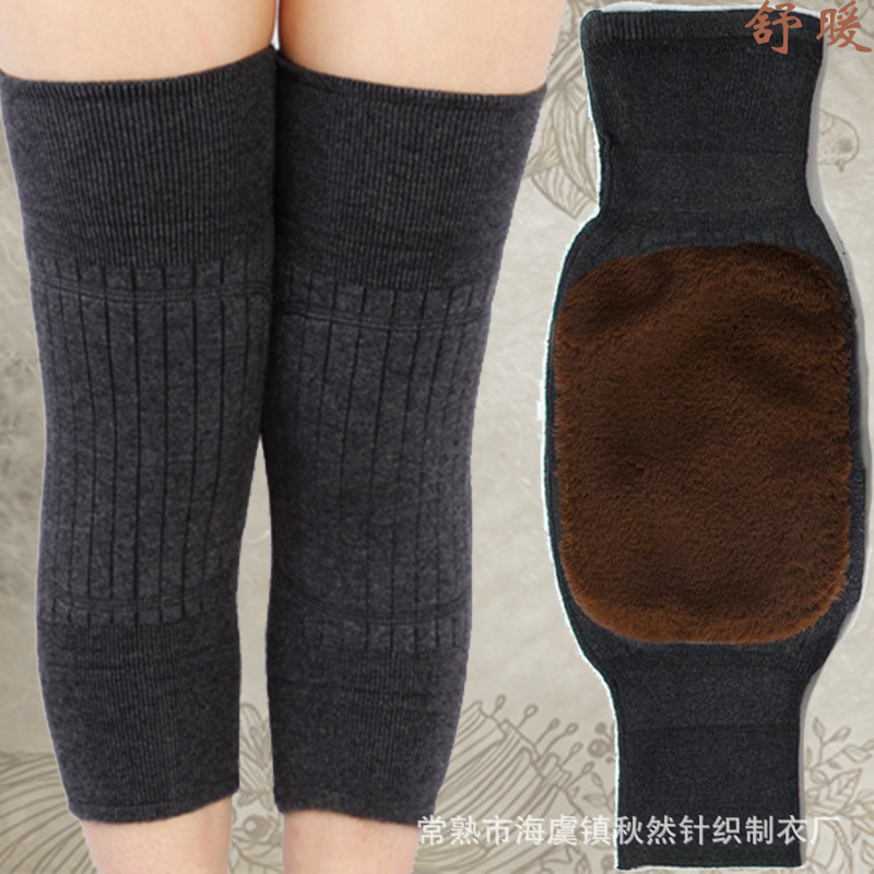 Cashmere Kneecap Warm Men&#039;s Old Cold Legs Men&#039;s and Women&#039;s Double-Layer Thickened Wool Knee Pad Fleece-Lined Elderly Winter Wholesale