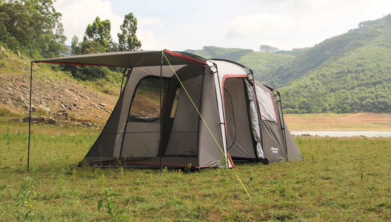 Large Multi-Person Tent Outdoor Double-Layer Water Resistant Tent Mountaineering Camp 6-8 People Tent