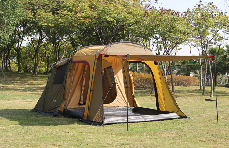 Large Multi-Person Tent Outdoor Double-Layer Water Resistant Tent Mountaineering Camp 6-8 People Tent