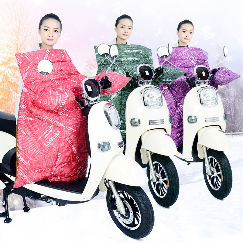 E-Bike Windshield Winter Warm Thickened One-Piece Extra-Large Waterproof Motorcycle Camera Cover Battery Car Kneecap