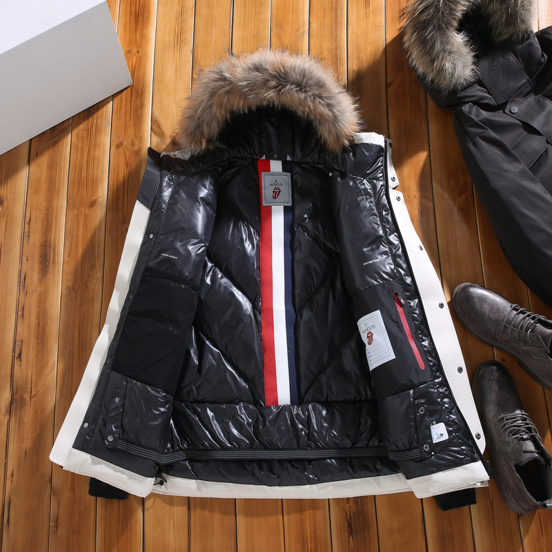 2021 New Men&#039;s down Jacket Outdoor down Jacket Men&#039;s Thicken Big Fur Collar Workwear Trendy Rolling Stone Lickitung Jacket