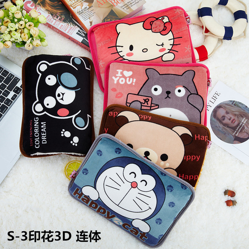 2021 Winter New Electric Hot Water Bag Cute Warm Hands Warm Waist Warm Belly Palace Removable and Washable Rechargeable Heating Pad Factory Wholesale