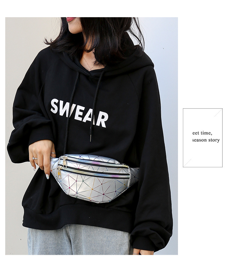 Cross-Border Hot Selling New Pu Sports Multilayer Fashion Laser Waist Bag Bright Leather Belt Bag Men and Women Crossbody Wholesale Custom Cross-Border Hot Selling New Pu Sports Multilayer Fashion Laser Waist Bag Bright Leather Belt Bag Men and Women Crossbody Wholesale Custom