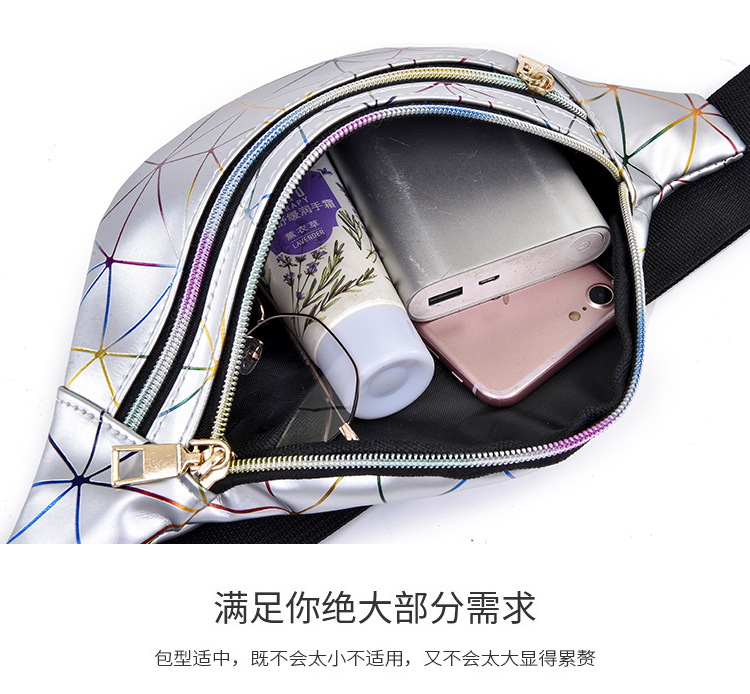 Cross-Border Hot Selling New Pu Sports Multilayer Fashion Laser Waist Bag Bright Leather Belt Bag Men and Women Crossbody Wholesale Custom Cross-Border Hot Selling New Pu Sports Multilayer Fashion Laser Waist Bag Bright Leather Belt Bag Men and Women Crossbody Wholesale Custom