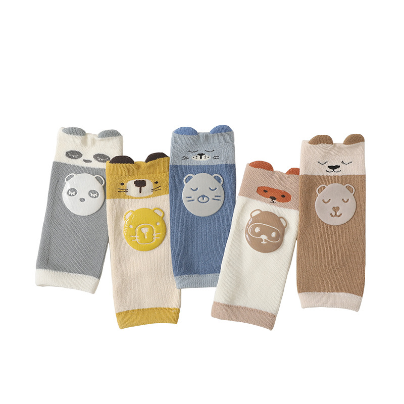 2021autumn and Winter New Baby Sheath Cotton Infant Crawling Kneecap Cartoon Non-Slip Dispensing Children&#039;s Knee Pad