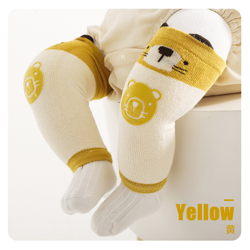 2021autumn and Winter New Baby Sheath Cotton Infant Crawling Kneecap Cartoon Non-Slip Dispensing Children&#039;s Knee Pad