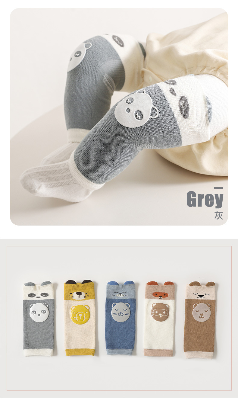 2021autumn and Winter New Baby Sheath Cotton Infant Crawling Kneecap Cartoon Non-Slip Dispensing Children's Knee Pad