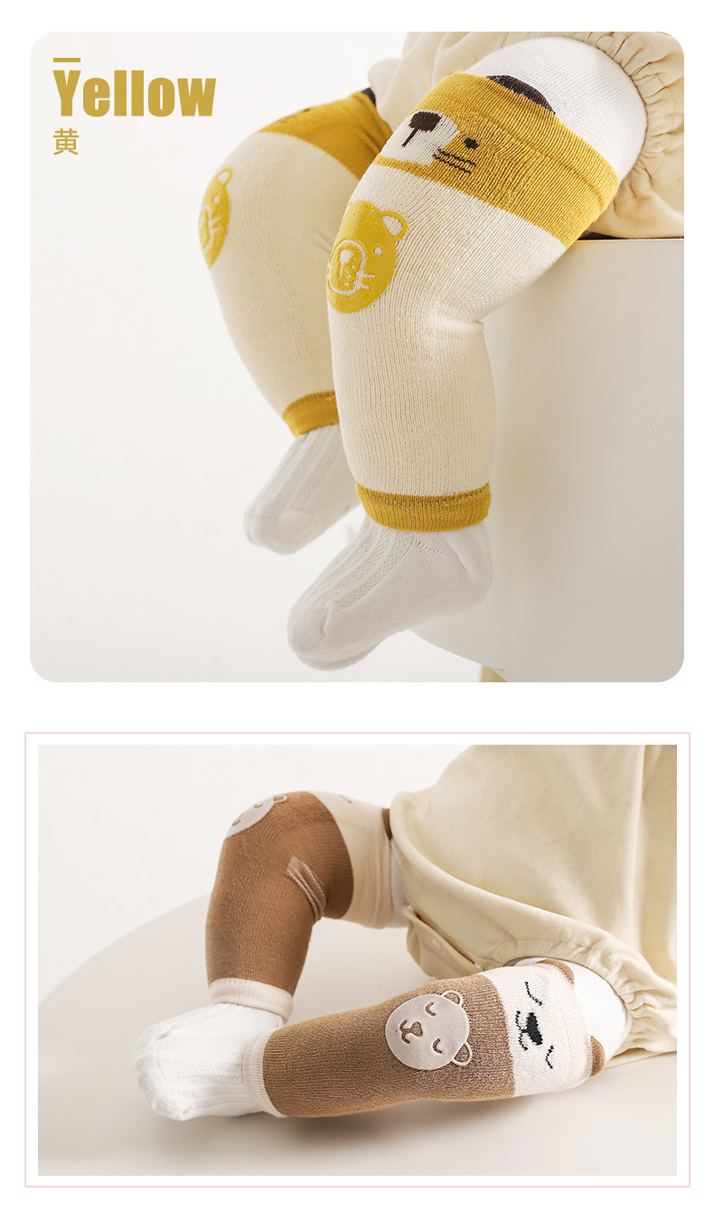 2021autumn and Winter New Baby Sheath Cotton Infant Crawling Kneecap Cartoon Non-Slip Dispensing Children's Knee Pad