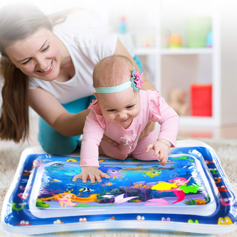 New Children&#039;s Inflatable Racket Pad Baby Racket Water Cushion PVC Ocean Fish Water Cushion Parent-Child Interaction Toys Racket Pad