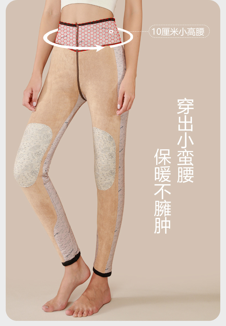 High-End Super Thick Northeast Camel Velvet Warm-Keeping Pants Women's Winter New Kneecap Women's Cotton Pants Waist Support plus Velvet Thickened Base