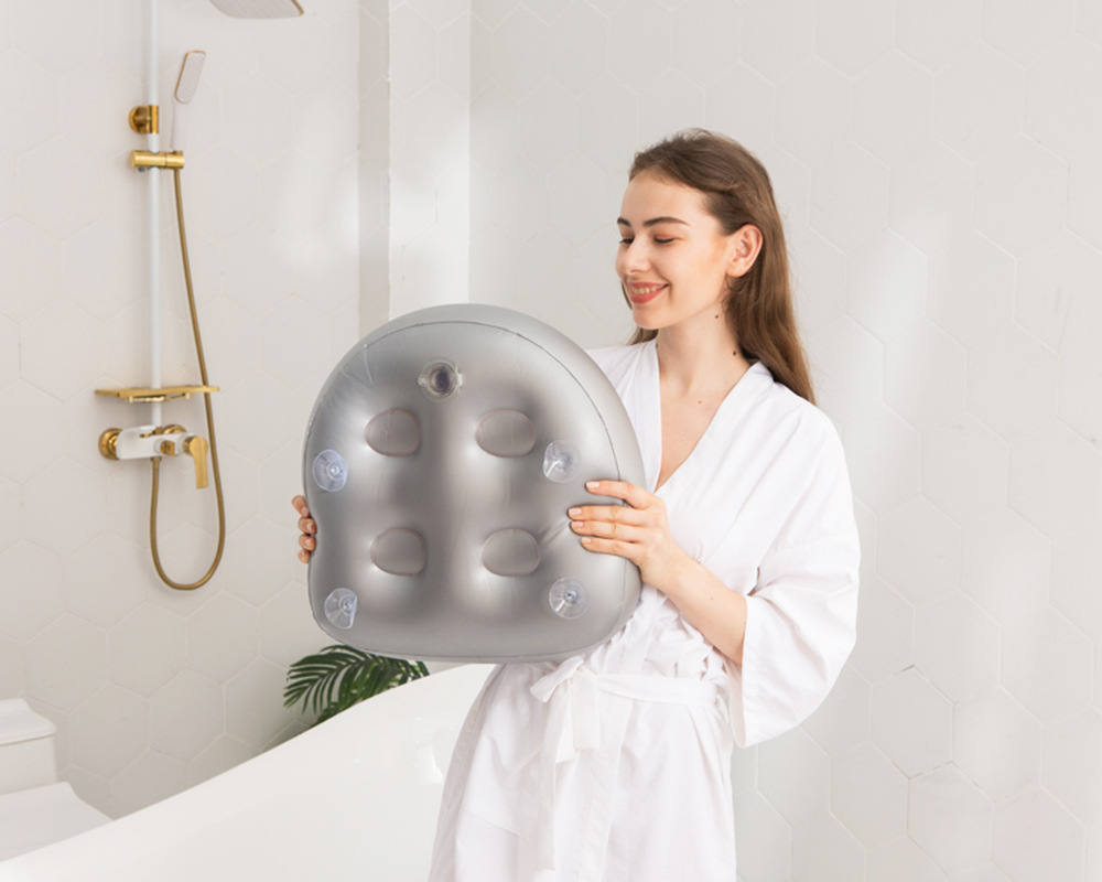 In Stock Wholesale Adult Spa Inflatable Cushion Chair Backrest with Suction Cup Beauty Hip Pad Hot Spring Massage Inflatable Mattress