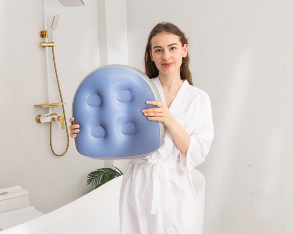 In Stock Wholesale Adult Spa Inflatable Cushion Chair Backrest with Suction Cup Beauty Hip Pad Hot Spring Massage Inflatable Mattress