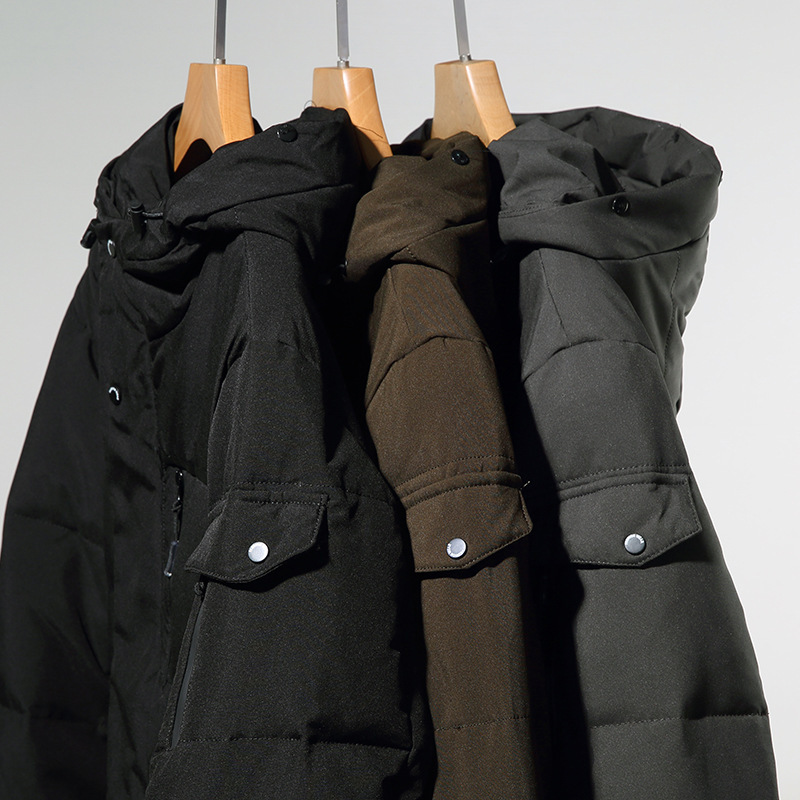 Down Jacket Men&#039;s Coat Dad Wear Long Cross-Border Factory Wholesale Work Clothing Overknee Thickened Middle-Aged and Elderly Outdoor