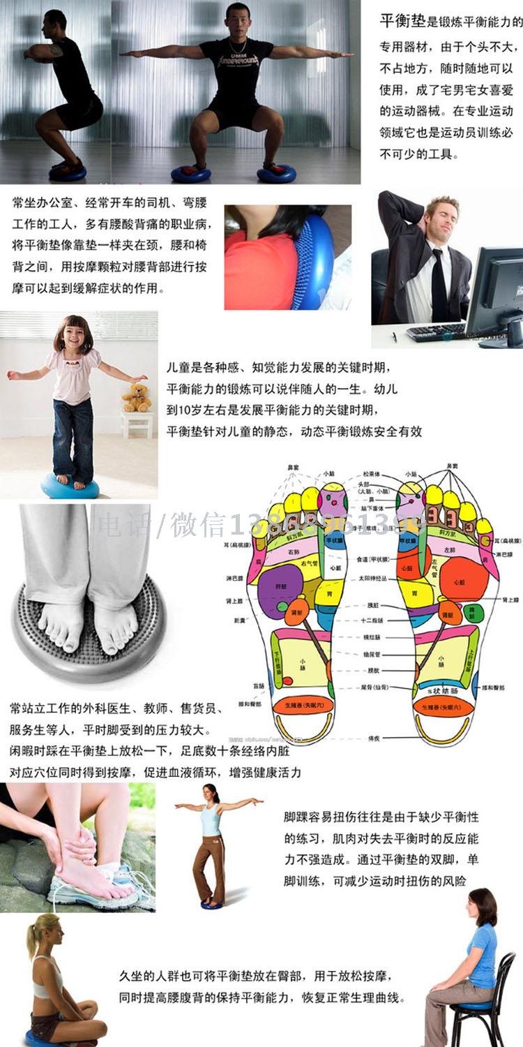 The Yoga balance pad inflatable massage cushion plate is thickened with explosion-proof Yoga ball training device foot rehabilitation points