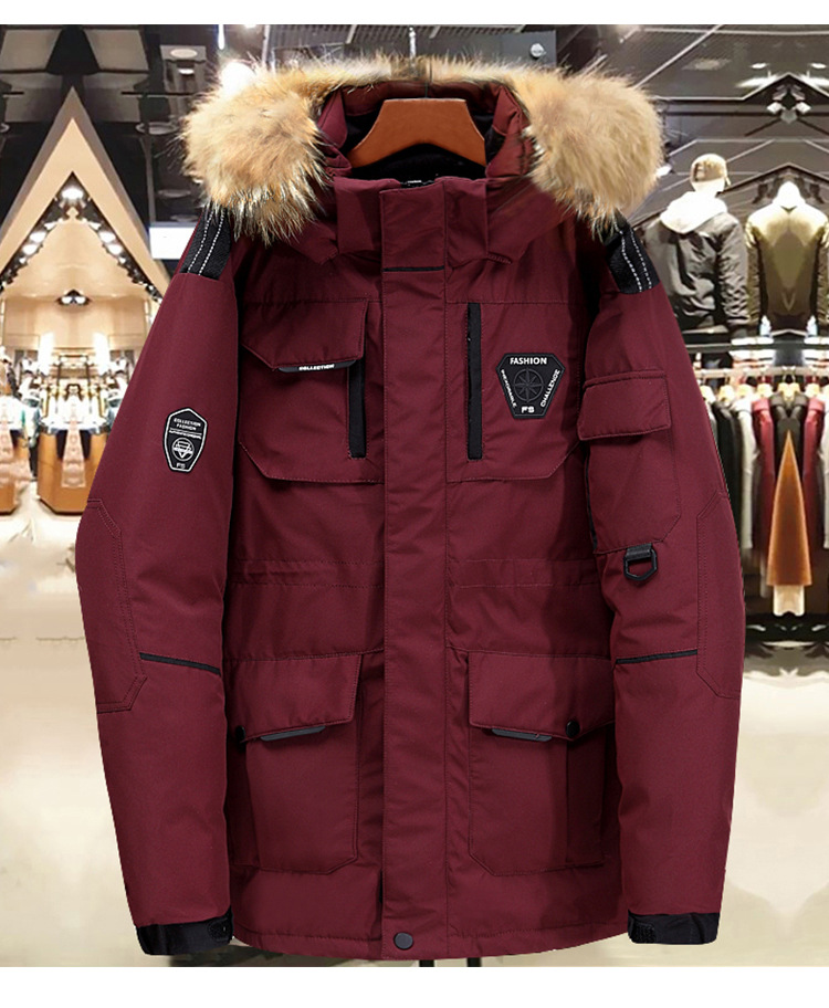 Down Jacket Men's Mid-Length Korean-Style Running Men's Couple Men's and Women's Same Thickened Warm Work Clothing Outdoor Cold Protective Clothing Coat Down Jacket Men's Mid-Length Korean-Style Running Men's Couple Men's and Women's Same Thickened Warm Work Clothing Outdoor Cold Protective Clothing Coat