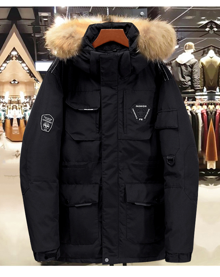 Down Jacket Men's Mid-Length Korean-Style Running Men's Couple Men's and Women's Same Thickened Warm Work Clothing Outdoor Cold Protective Clothing Coat Down Jacket Men's Mid-Length Korean-Style Running Men's Couple Men's and Women's Same Thickened Warm Work Clothing Outdoor Cold Protective Clothing Coat