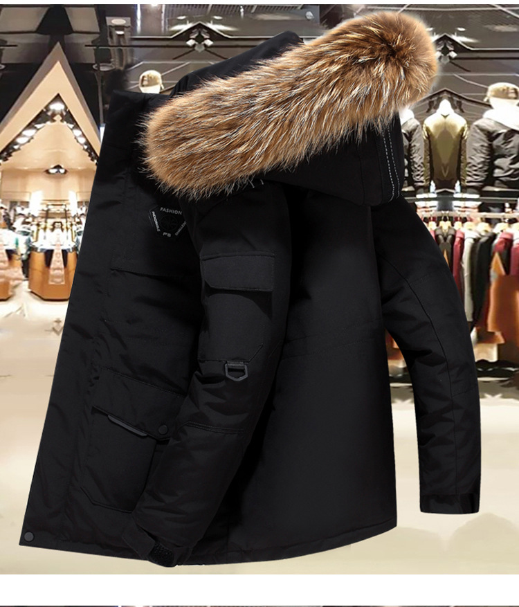 Down Jacket Men's Mid-Length Korean-Style Running Men's Couple Men's and Women's Same Thickened Warm Work Clothing Outdoor Cold Protective Clothing Coat Down Jacket Men's Mid-Length Korean-Style Running Men's Couple Men's and Women's Same Thickened Warm Work Clothing Outdoor Cold Protective Clothing Coat