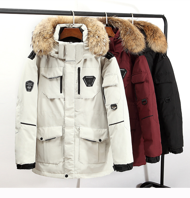 Down Jacket Men's Mid-Length Korean-Style Running Men's Couple Men's and Women's Same Thickened Warm Work Clothing Outdoor Cold Protective Clothing Coat Down Jacket Men's Mid-Length Korean-Style Running Men's Couple Men's and Women's Same Thickened Warm Work Clothing Outdoor Cold Protective Clothing Coat