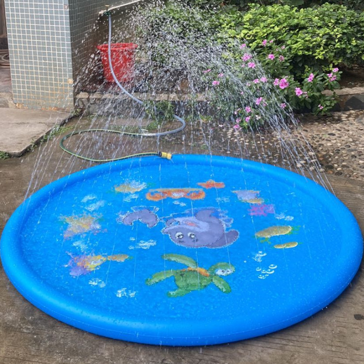 Currently Available PVC Inflatable Outdoor Spray Pad Children Splash Water Circle Inflatable Toys Spray Ball Spray Pad