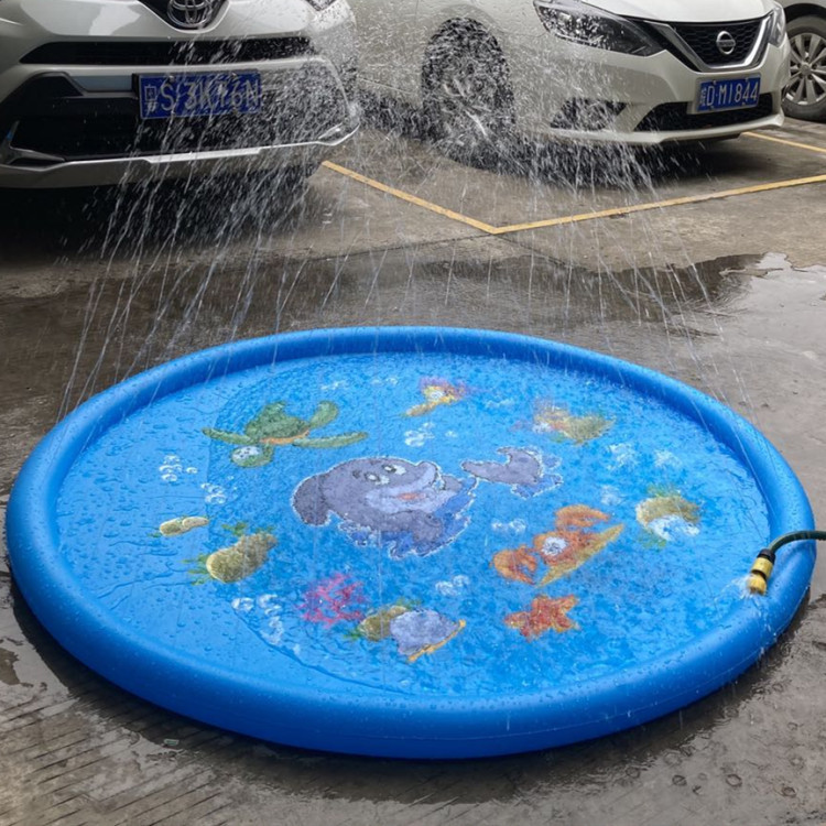 Currently Available PVC Inflatable Outdoor Spray Pad Children Splash Water Circle Inflatable Toys Spray Ball Spray Pad