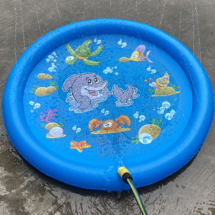Currently Available PVC Inflatable Outdoor Spray Pad Children Splash Water Circle Inflatable Toys Spray Ball Spray Pad