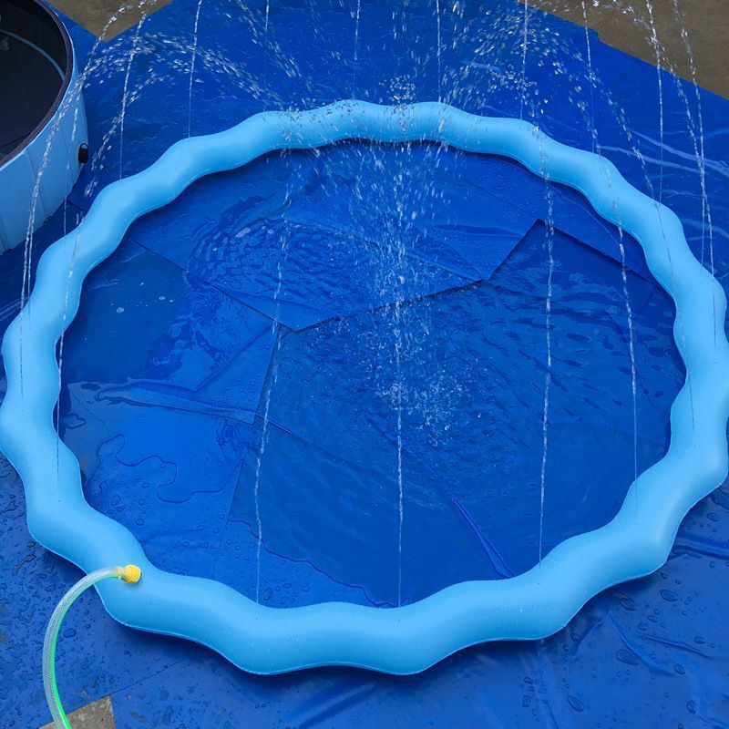 Currently Available PVC Inflatable Outdoor Spray Pad Children Splash Water Circle Inflatable Toys Spray Ball Spray Pad