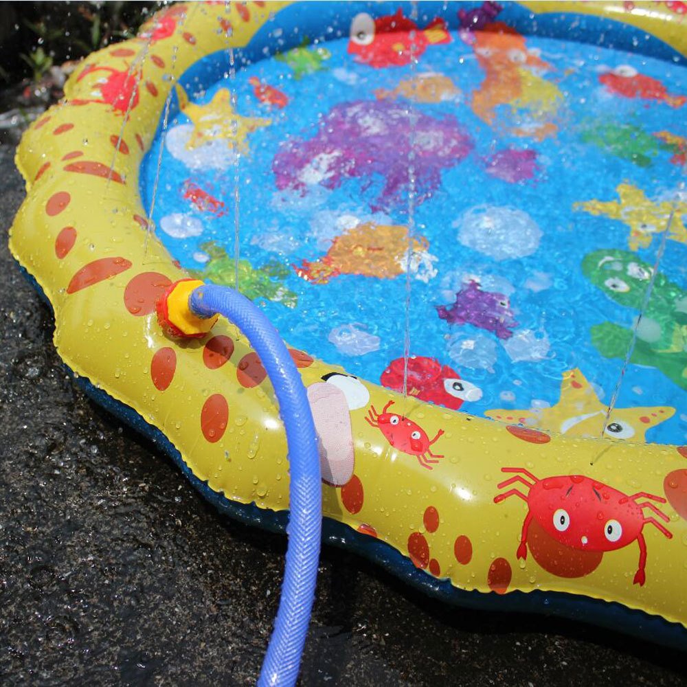 Currently Available PVC Inflatable Outdoor Spray Pad Children Splash Water Circle Inflatable Toys Spray Ball Spray Pad