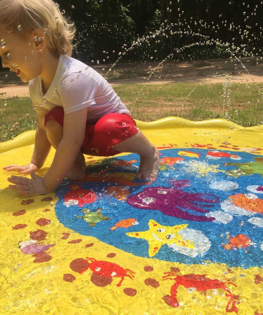 Currently Available PVC Inflatable Outdoor Spray Pad Children Splash Water Circle Inflatable Toys Spray Ball Spray Pad