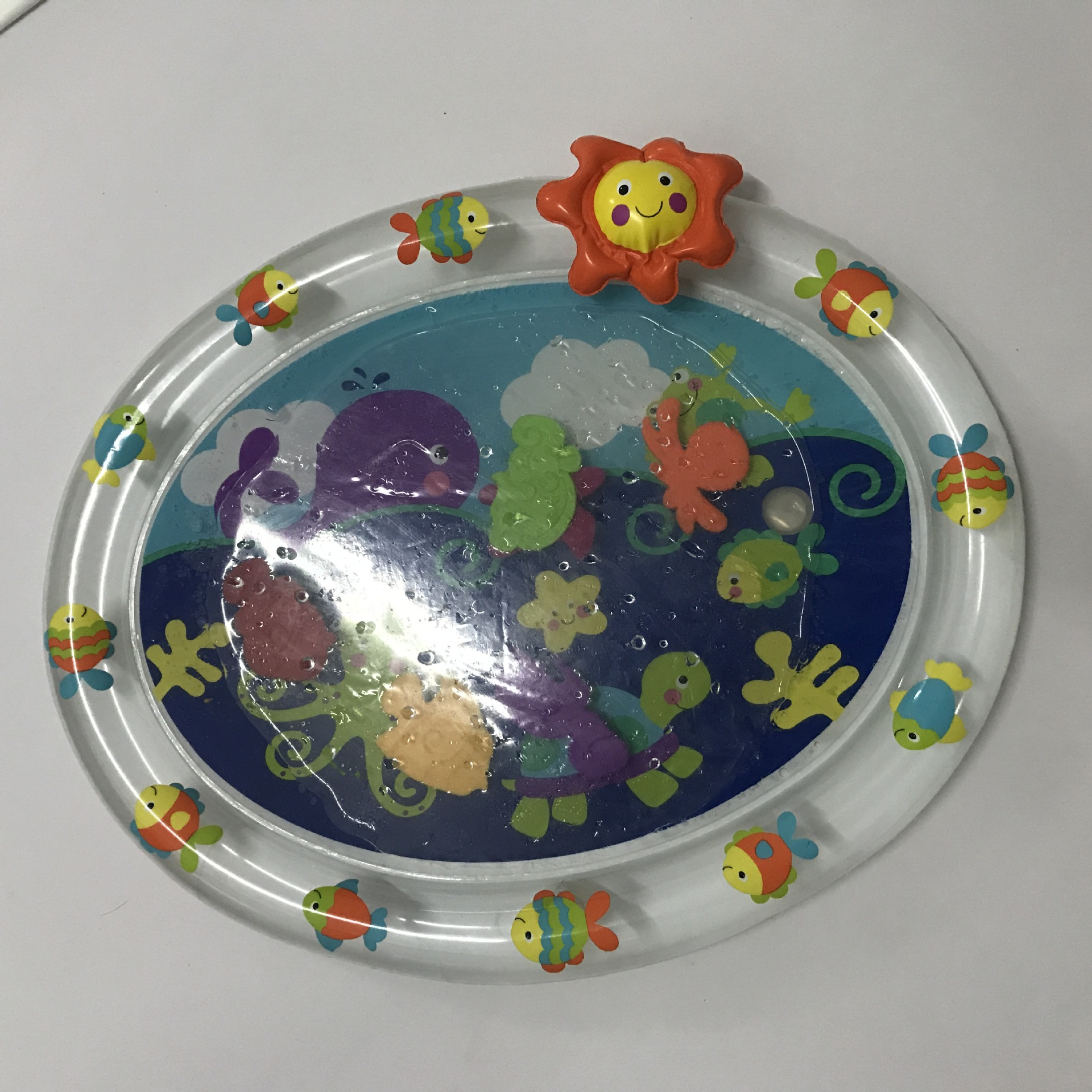 Currently Available PVC Inflatable Outdoor Spray Pad Children Splash Water Circle Inflatable Toys Spray Ball Spray Pad