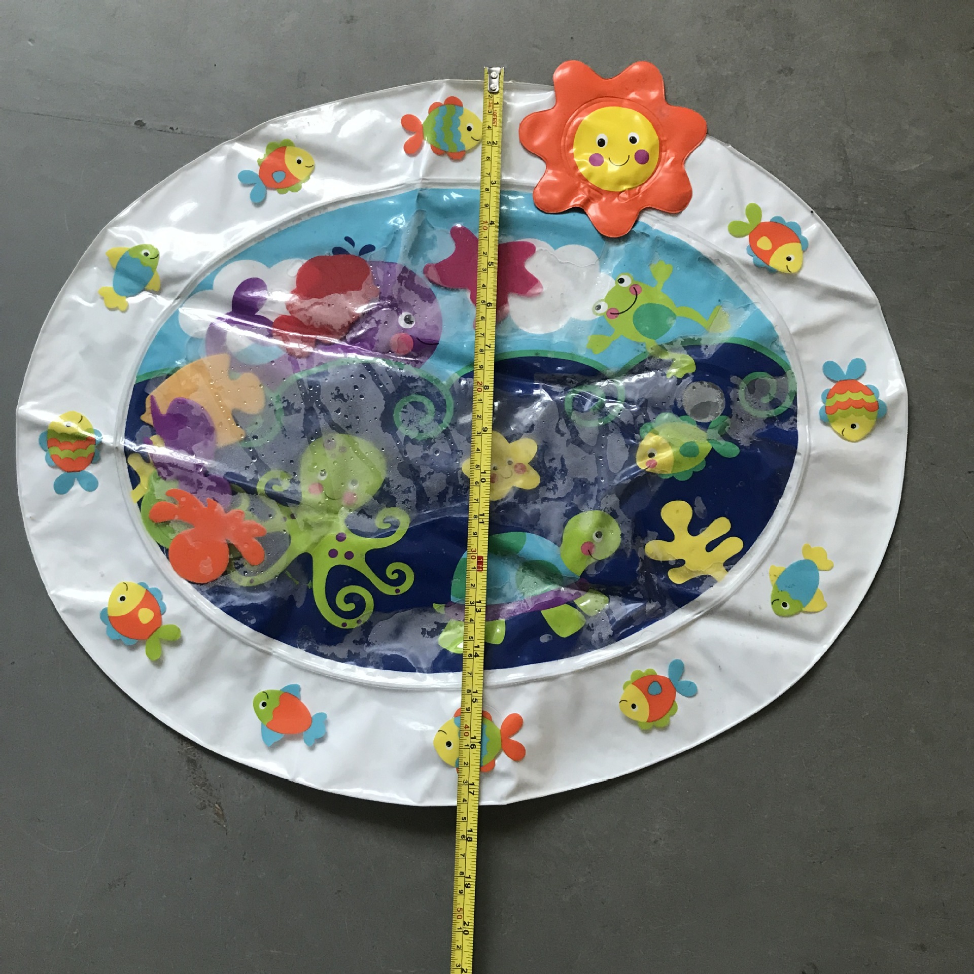 Currently Available PVC Inflatable Outdoor Spray Pad Children Splash Water Circle Inflatable Toys Spray Ball Spray Pad
