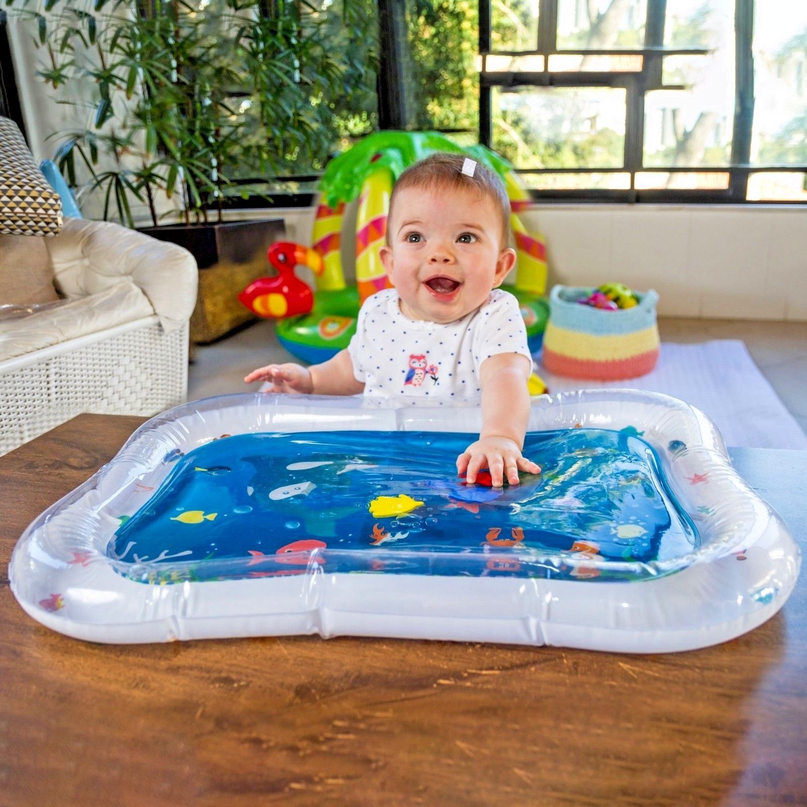 Currently Available PVC Inflatable Outdoor Spray Pad Children Splash Water Circle Inflatable Toys Spray Ball Spray Pad