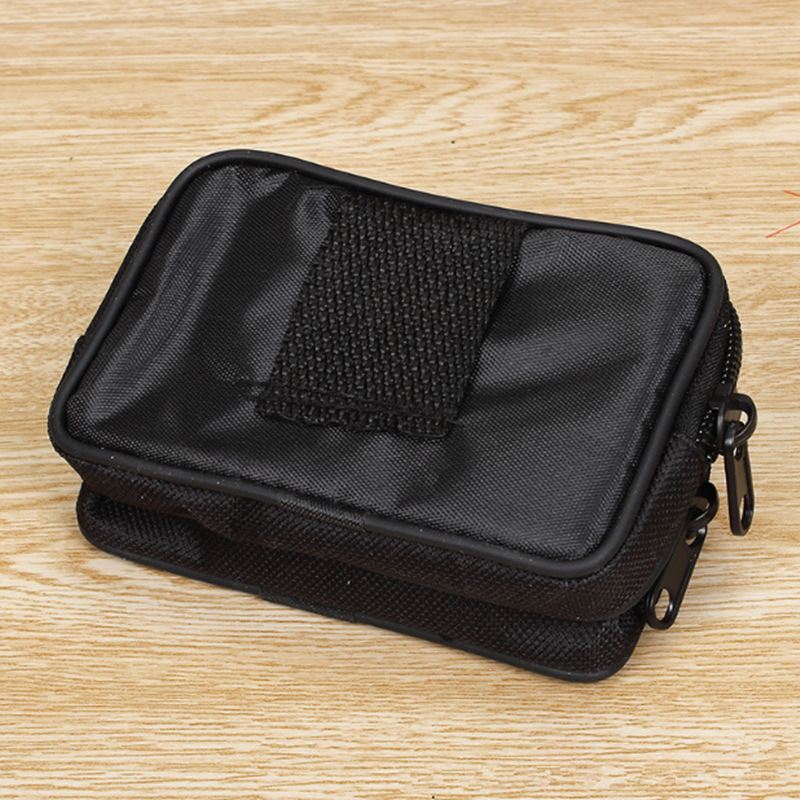 Low Price Promotion Small Size 2 Two Yuan Waist Bag Double Pull Coin Purse Men&#039;s Wallet Mobile Phone Bag Hot Sale